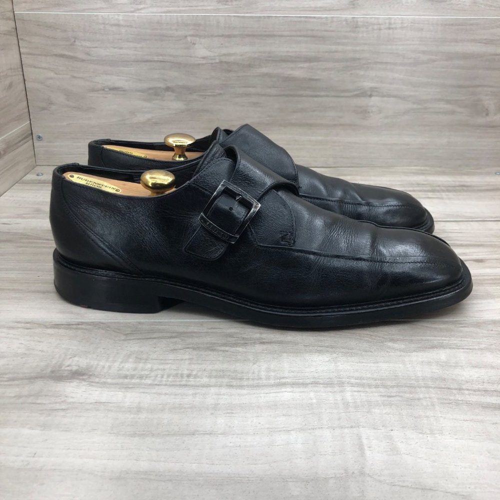 Lloyd Oxford Mens 12.5 Odell Black Leather Monk Strap Dress Shoes
